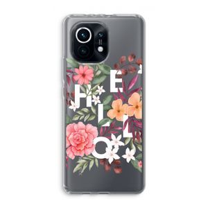 Hello in flowers: Xiaomi Mi 11 Transparant Hoesje