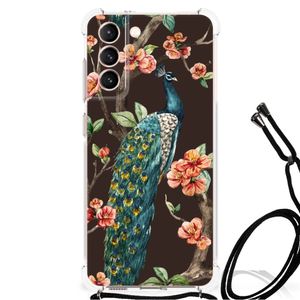 Samsung Galaxy S21 FE Case Anti-shock Pauw met Bloemen