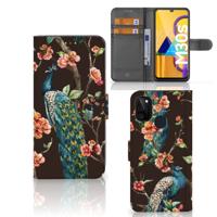 Samsung Galaxy M21 | M30s | Telefoonhoesje | Met pasjeshouder | Pauw met Bloemen