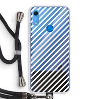 Strepen zwart-wit: Huawei Y6s Transparant Hoesje met koord