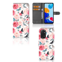 Xiaomi Redmi Note 11/11S Hoesje Butterfly Roses - thumbnail