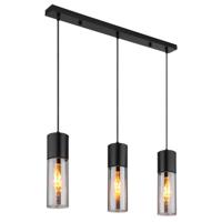 Globo Strakke hanglampAnnika 3-lichts zwart - 21000-3HBN