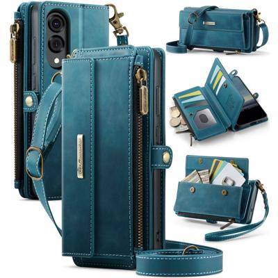 Caseme Samsung Galaxy S25 Edge hoesje - portemonnee tasje - Blauw