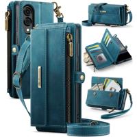Caseme Samsung Galaxy S25 Edge hoesje - portemonnee tasje - Blauw