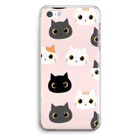 Katten: iPhone 5 / 5S / SE Transparant Hoesje Katten: iPhone 5 / 5S / SE Transparant Hoesje