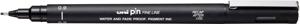 Uni Pin fineliner, ronde punt, 0,9 mm, zwart