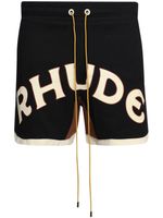 RHUDE short Mechanic à logo - Noir - thumbnail