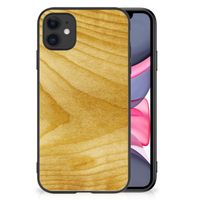 iPhone 11 Houten Print Telefoonhoesje Licht Hout - thumbnail