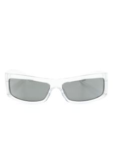 Gucci Eyewear lunettes de soleil rectangulaires à plaque logo - Blanc