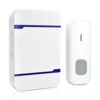P7 110dB draadloze IP55 waterdichte laag vermogen verbruik WiFi deurbel-ontvanger met nacht licht 53 muziekopties ontvanger afstand: 300m (wit)