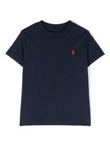 POLO RALPH LAUREN KIDS t-shirt en coton à logo brodé - Bleu