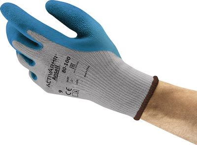 Ansell Handschoen | maat 10 blauw/grijs | EN 388 PSA-categorie II | polyester/katoen | 12 paar - 80-100-10 80-100-10
