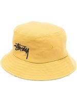 Stüssy bob en laine à logo brodé - Jaune