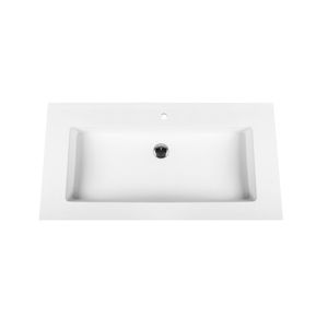 Wastafel BWS Veroni 45.5x57 cm 1 Kraangat Solid Surface Wit