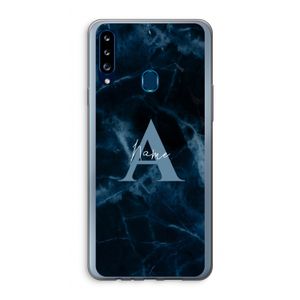Midnight Marble: Samsung Galaxy A20s Transparant Hoesje