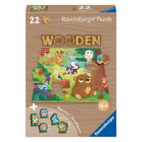 Ravensburger houten legpuzzel bosdieren - 22st.