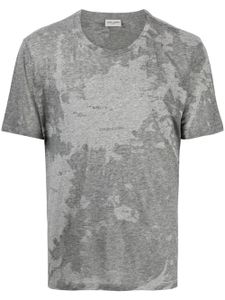 Saint Laurent t-shirt à imprimé tie dye - Gris