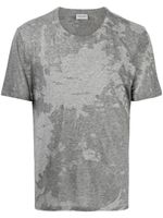 Saint Laurent t-shirt à imprimé tie dye - Gris