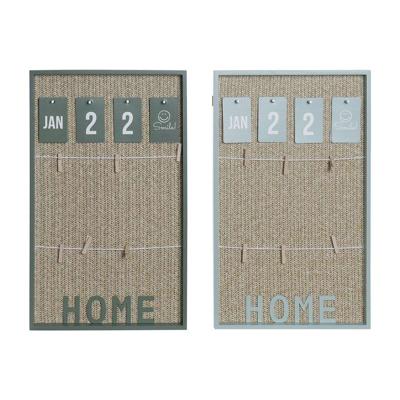 Fotolijst met Knijpers DKD Home Decor Aluminium Polypropyleen Hout MDF 30 x 3 x 50 cm (2 Stuks)
