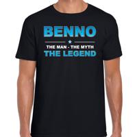 Benno Voornaam cadeau - The man, The myth the legend - zwart - voor heren - verjaardag