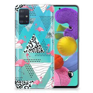 Samsung Galaxy A51 TPU Hoesje Flamingo Triangle