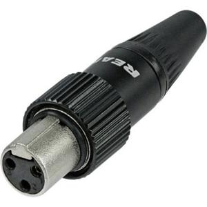 Rean AV RT3FCT-B Miniatuur-XLR-connector Bus, recht Aantal polen: 3 Zwart 1 stuk(s)