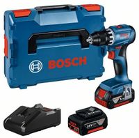 Bosch Blauw GSR 18V-45 Professional | Accuschroefboormachine | 2 x 3,0 Ah accu + snellader | In L-BOXX 136 + inlay - 06019K3204