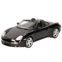 Modelauto Porsche Boxster S Cabriolet 2012 zwart schaal 1:24/18 x 7 x 5 cm - thumbnail