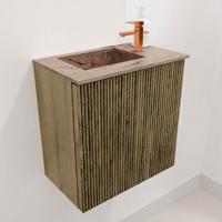 Toiletmeubel Mondiaz Joya Dlux | 40 cm | Meubelkleur Dusk | Faye wastafel Arena Wasbak Links | 1 kraangat