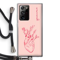 Blooming Heart: Samsung Galaxy Note 20 Ultra / Note 20 Ultra 5G Transparant Hoesje met koord Blooming Heart: Samsung Galaxy Note 20 Ultra / Note 20 Ultra 5G Transparant Hoesje met koord