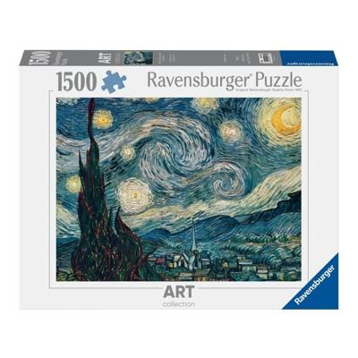 Puzzels - Ravensburger puzzel van 1500 stukjes, Vincent Van Gogh: De sterrennacht (80x60cm)