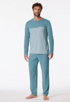 Schiesser Schiesser Pyjama Long bluegrey 181170 56/XXL
