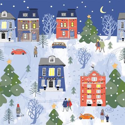 Duni servetten winter wonder 33x33 cm Duni servetten winter wonder 33x33 cm