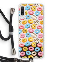 Pink donuts: Samsung Galaxy A70 Transparant Hoesje met koord Pink donuts: Samsung Galaxy A70 Transparant Hoesje met koord