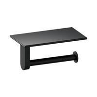 Brauer Toiletrolhouder Met Planchet - Mat Zwart