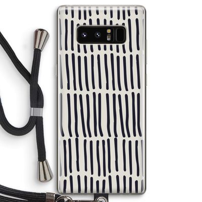 Moroccan stripes: Samsung Galaxy Note 8 Transparant Hoesje met koord