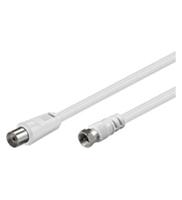 Goobay AKFC 250 2.5m coax-kabel 2,5 m Coaxiaal SAT Wit - thumbnail