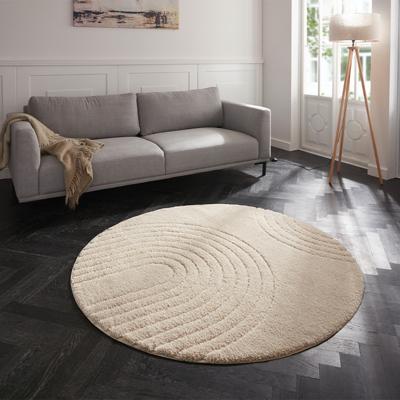 Vloerkleed Norwalk Rond - Crème maat: xcm - materiaal: Polypropyleen - Dekbed-Discounter.nl