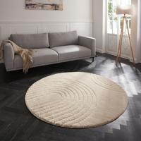 Vloerkleed Norwalk Rond - Crème maat: xcm - materiaal: Polypropyleen - Dekbed-Discounter.nl