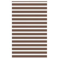 VidaXL Zebra rolgordijn 140x230 cm stofbreedte 135,9cm polyester bruin