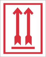 Waarschuwingsetiket IEZZY pijl omhoog 74x105mm 500 stuks