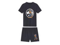 Korte kinder pyjama (Marineblauw, 122/128)