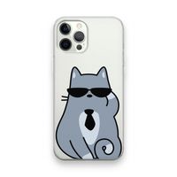 Cool cat: iPhone 12 Pro Transparant Hoesje