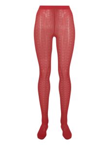 Wolford collants à motif transparent - Rouge