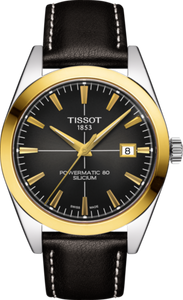 Horlogeband Tissot T9274074606101A / T610045692 Leder Zwart 20mm