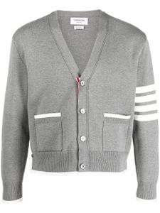 Thom Browne cardigan à détails 4 bandes signature - Gris