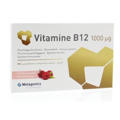Metagenics Vitamine B 1000IU Kauwtabletten Frambozensmaak 84Tabletten