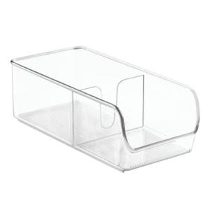 iDesign - Open Opbergbox met 2 Vakken, 25.9 x 12.7 x 8.9 cm, Kunststof