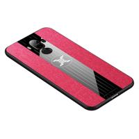 Voor Huawei mate 9 XINLI stiksels doek Textue schokbestendig TPU beschermhoes (rood)