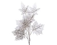 Tak pes skeletblad l47b7h85 cm zilver kerstboomversiering kerst Decoris - Decoris